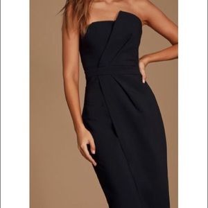 Never Been Better Black Strapless Dress